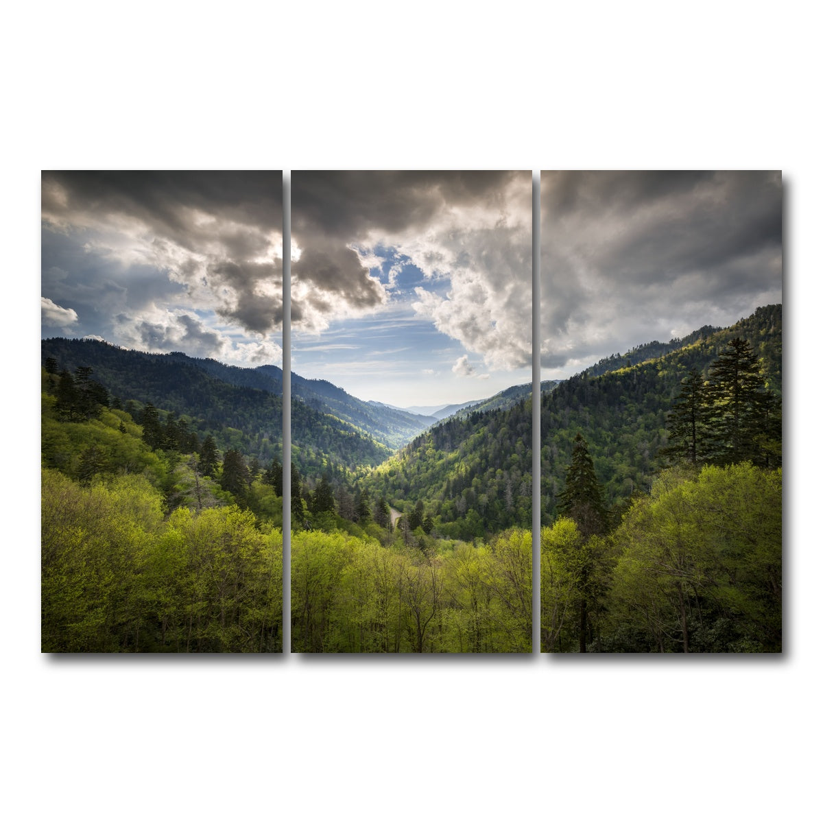AUTO-MOCKUP WHITE | Great Smoky Mountains National Park | 3 Piece | Gallery Wrap Canvas | group=12x24