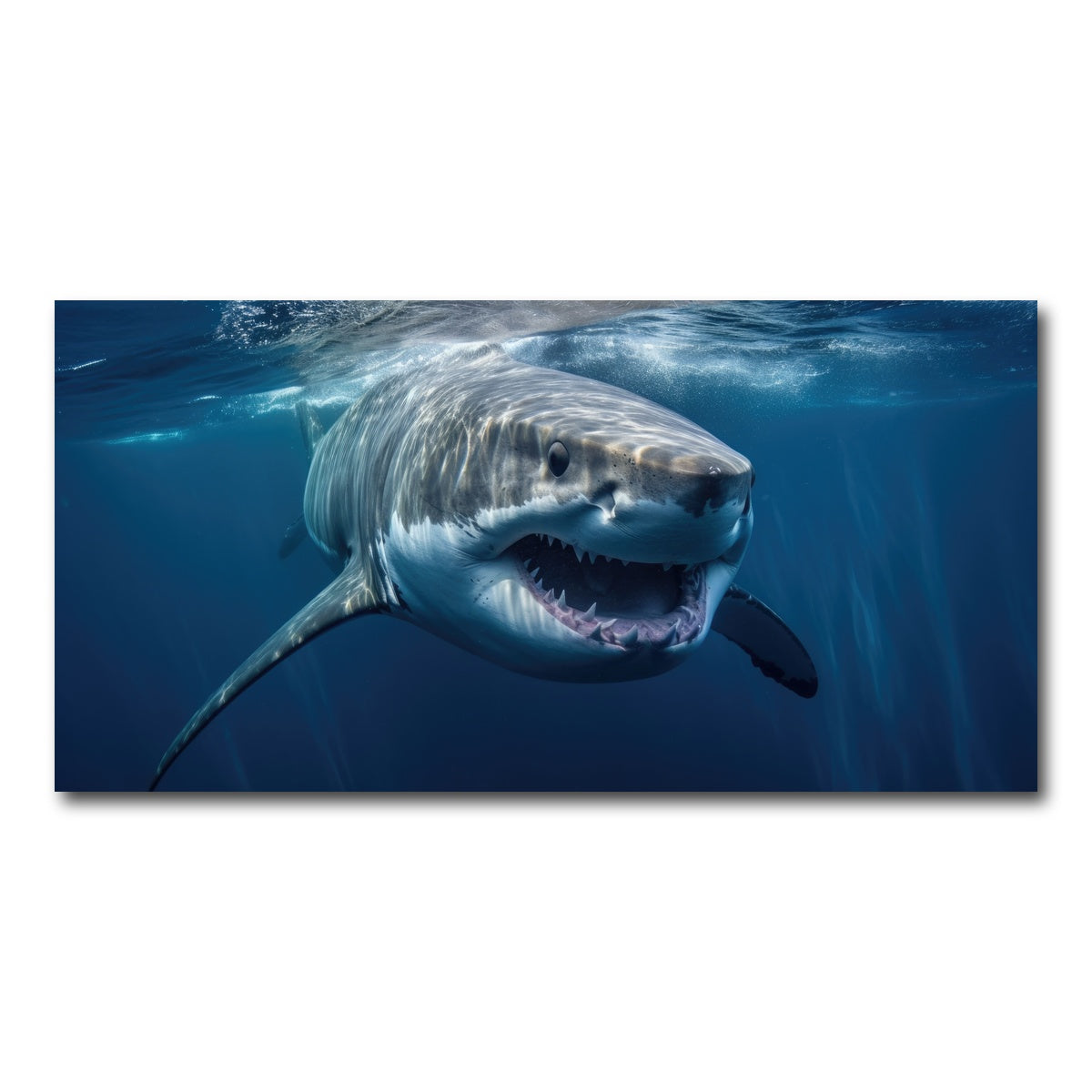 AUTO-MOCKUP WHITE | Great White Close Up | 1 Piece | Gallery Wrap Canvas | group=2x1