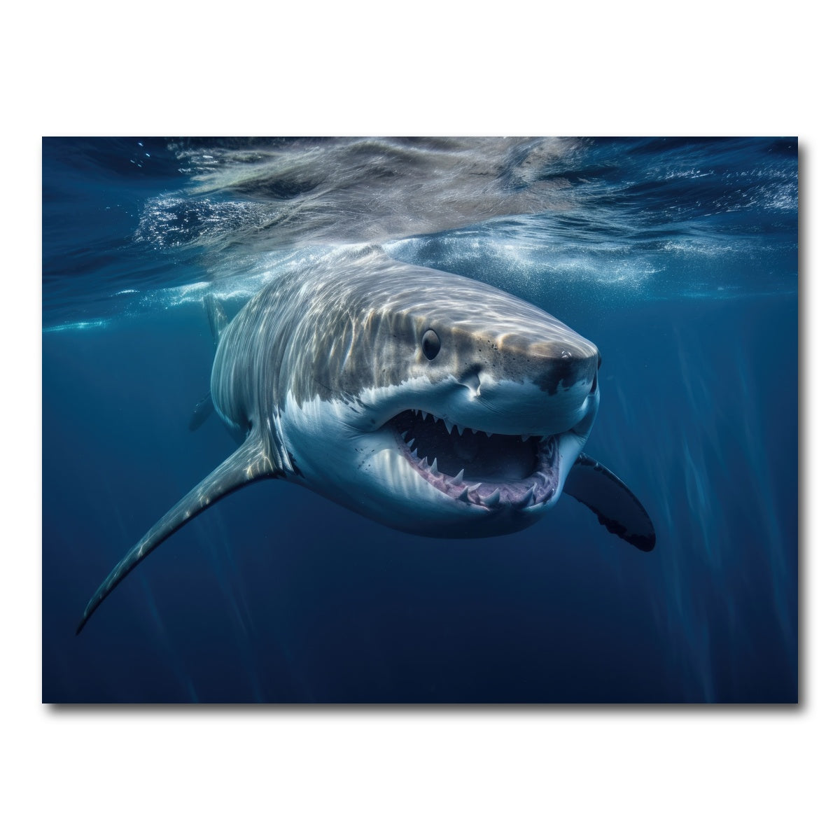 AUTO-MOCKUP WHITE | Great White Close Up | 1 Piece | Gallery Wrap Canvas | group=4x3