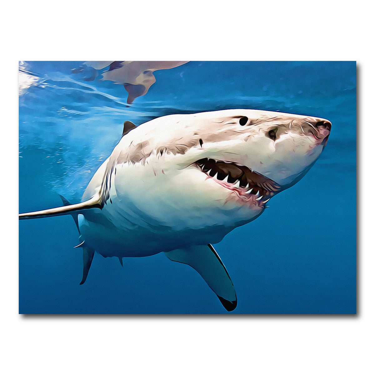 AUTO-MOCKUP WHITE | Great White Shark | 1 Piece | Gallery Wrap Canvas | group=4x3