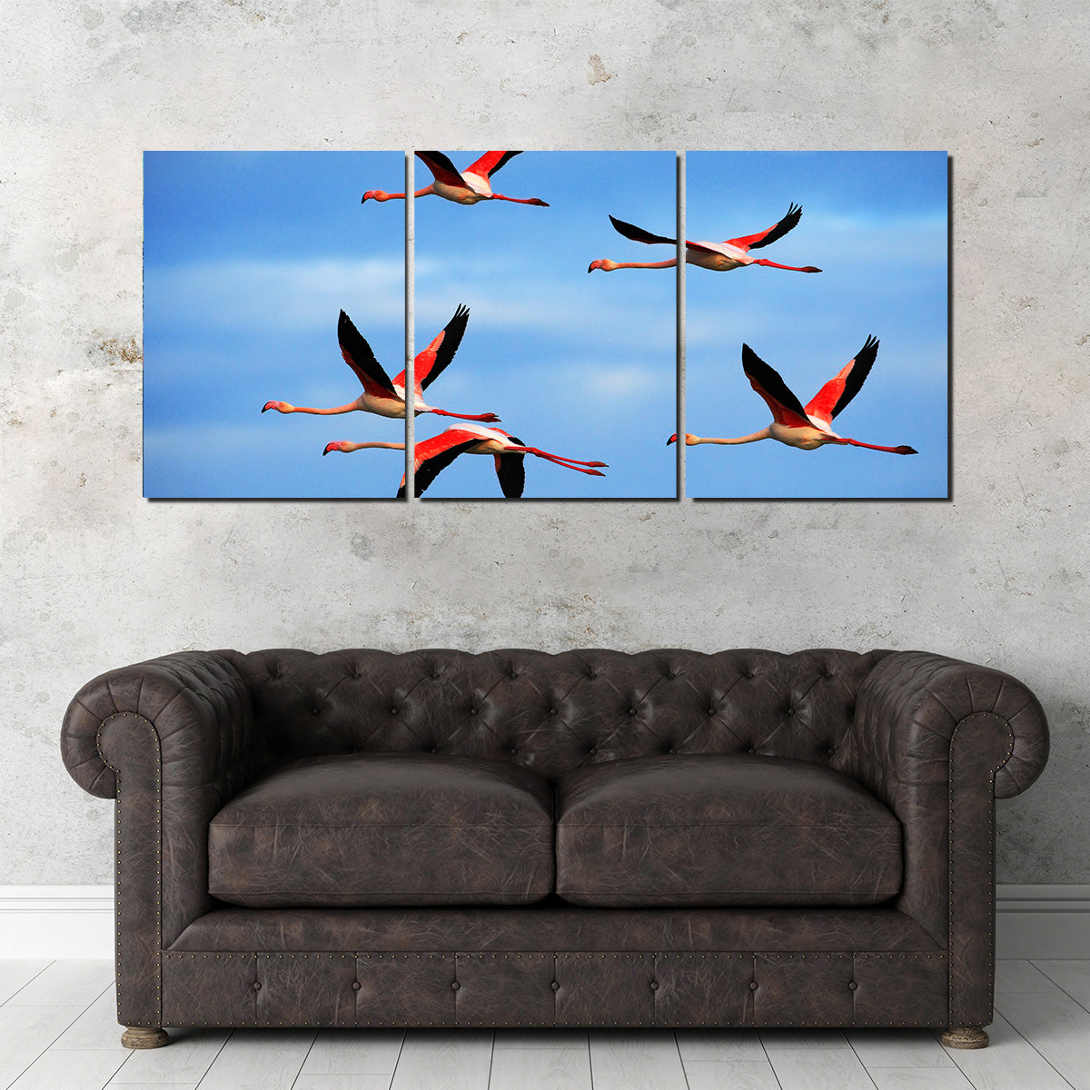 Greater Flamingo's Flying Wall Art