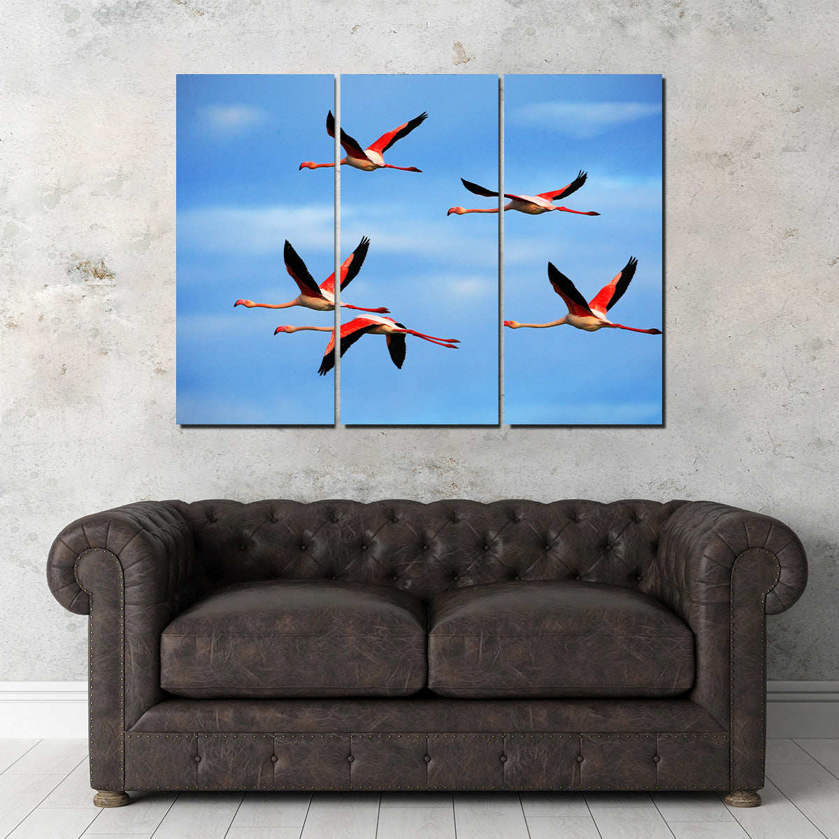 Greater Flamingo's Flying Wall Art