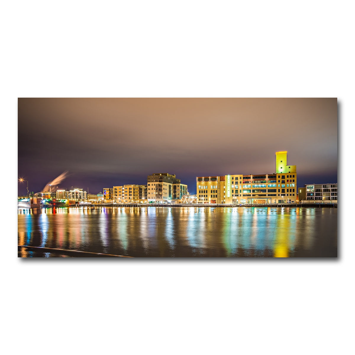 AUTO-MOCKUP WHITE | Green Bay city skyline | 1 Piece | Gallery Wrap Canvas | group=2x1