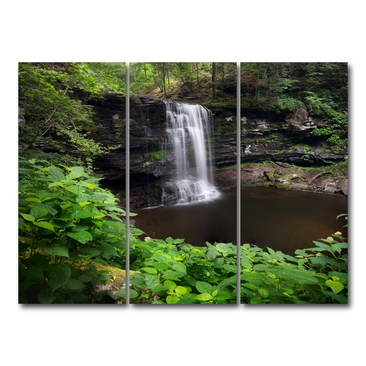 AUTO-MOCKUP WHITE | Green Eye | 3 Piece | Gallery Wrap Canvas | group=8x18