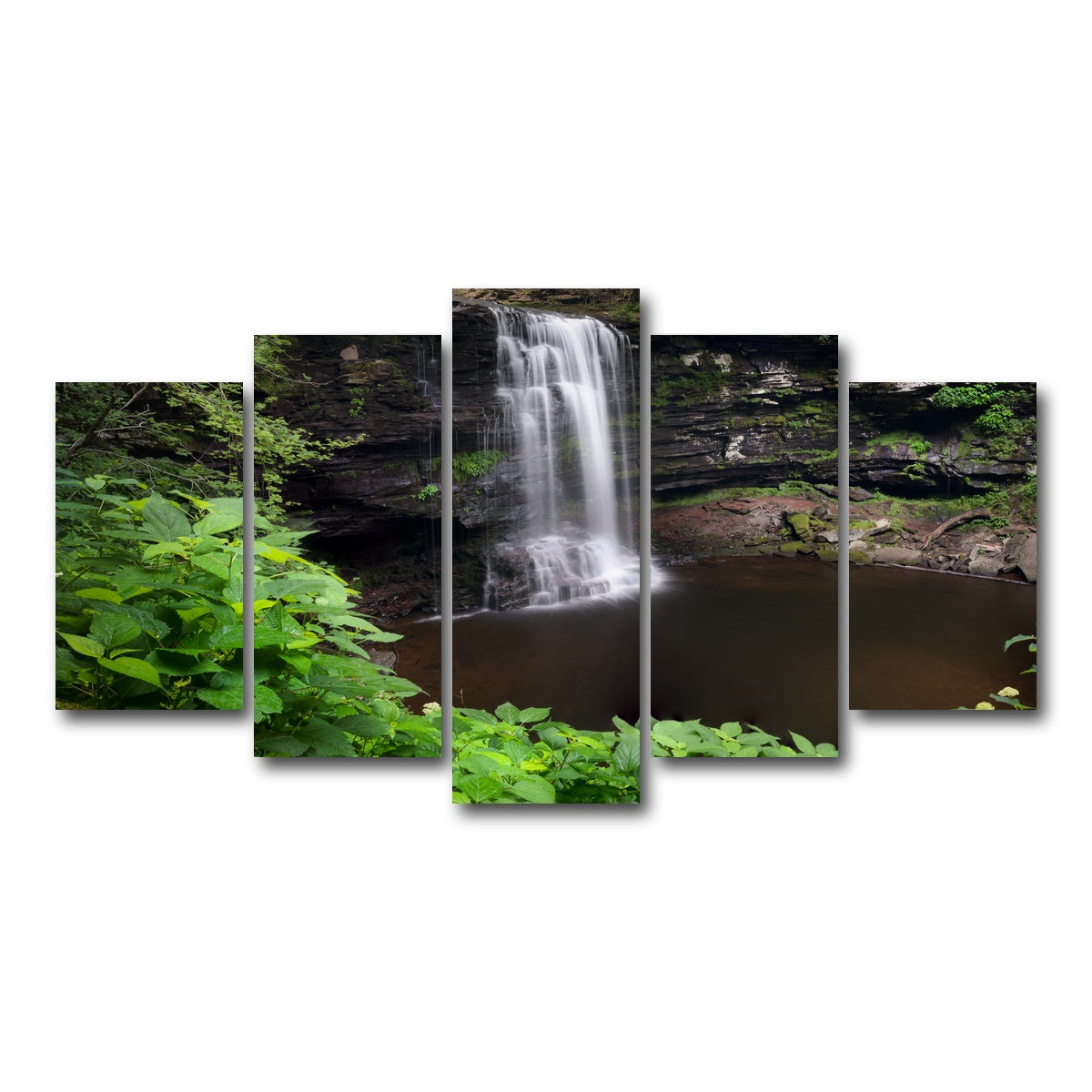 AUTO-MOCKUP WHITE | Green Eye | 5 Piece | Gallery Wrap Canvas | group=5_normal