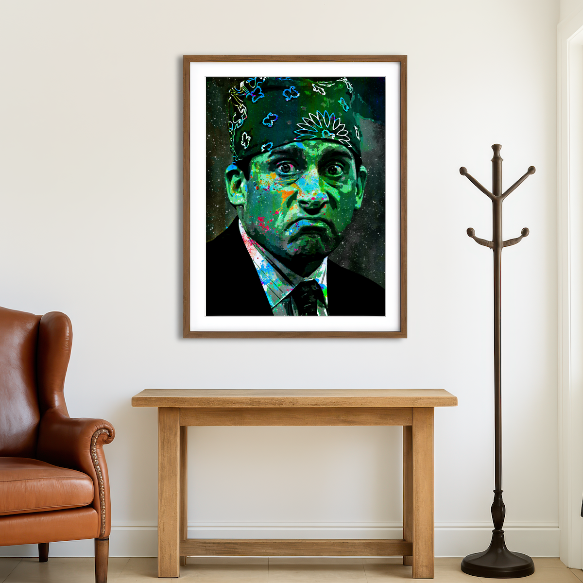 AUTO-MOCKUP ROOM | Green Prison Mike Wall Art