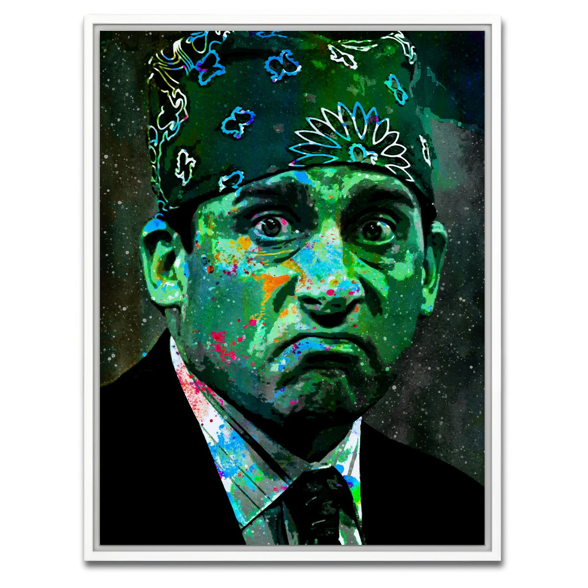 AUTO-MOCKUP WHITE | Green Prison Mike | 1 Piece | White Framed Canvas | group=3x4