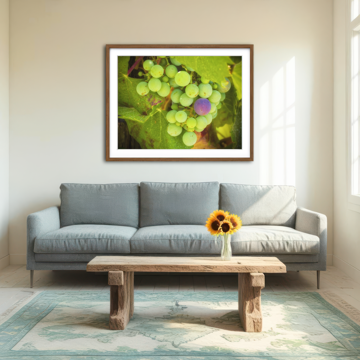 AUTO-MOCKUP ROOM | Green Purple Grapes Temecula Valley Wall Art