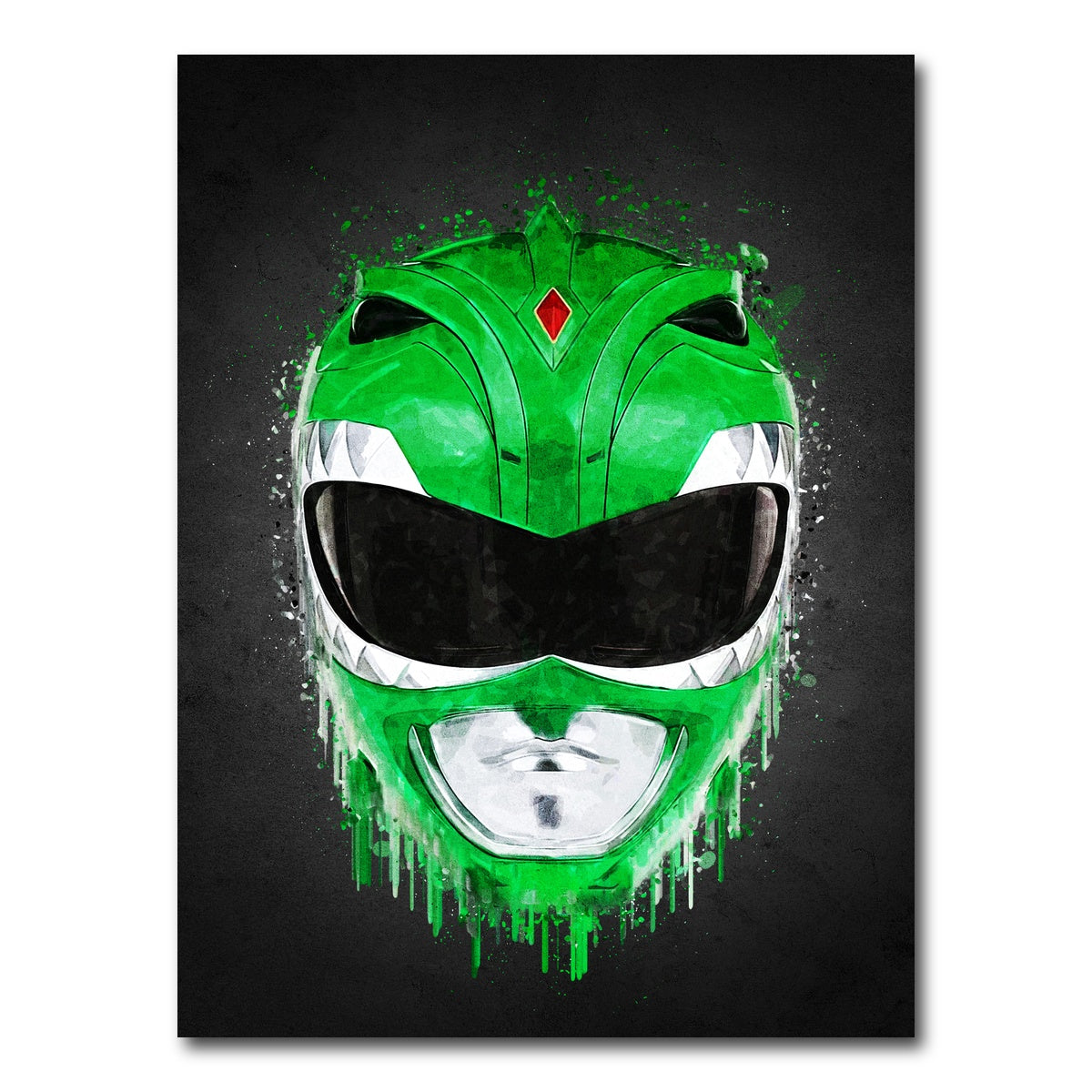 AUTO-MOCKUP WHITE | Green Ranger Portrait | 1 Piece | Gallery Wrap Canvas | group=3x4