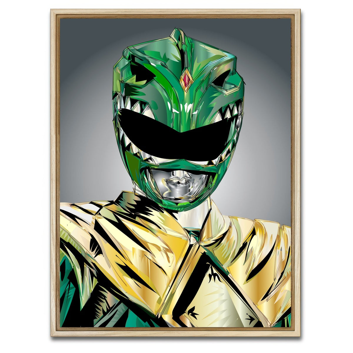 AUTO-MOCKUP WHITE | Green Ranger Rip | 1 Piece | Natural Framed Canvas | group=3x4