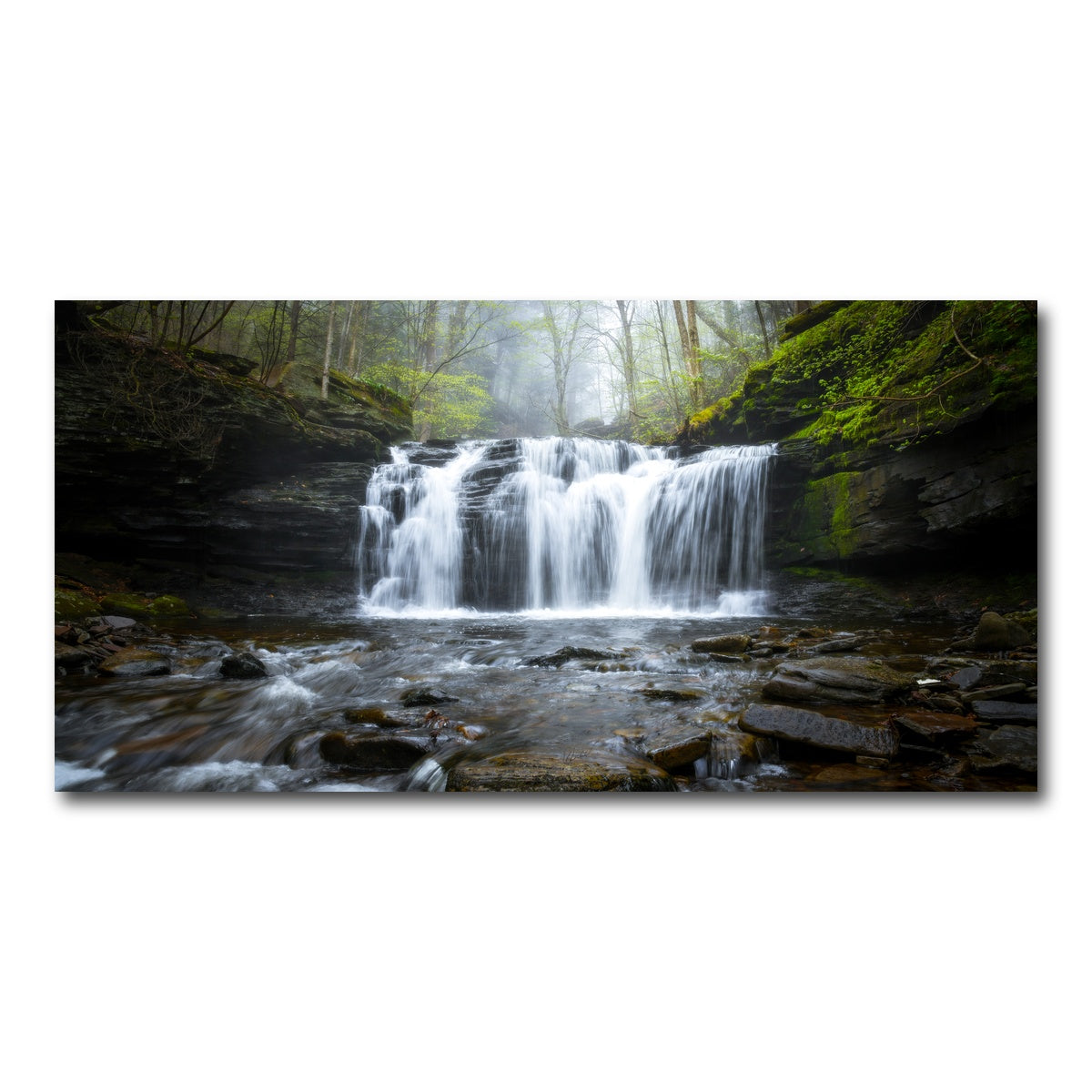 AUTO-MOCKUP WHITE | Green Serenity | 1 Piece | Gallery Wrap Canvas | group=2x1