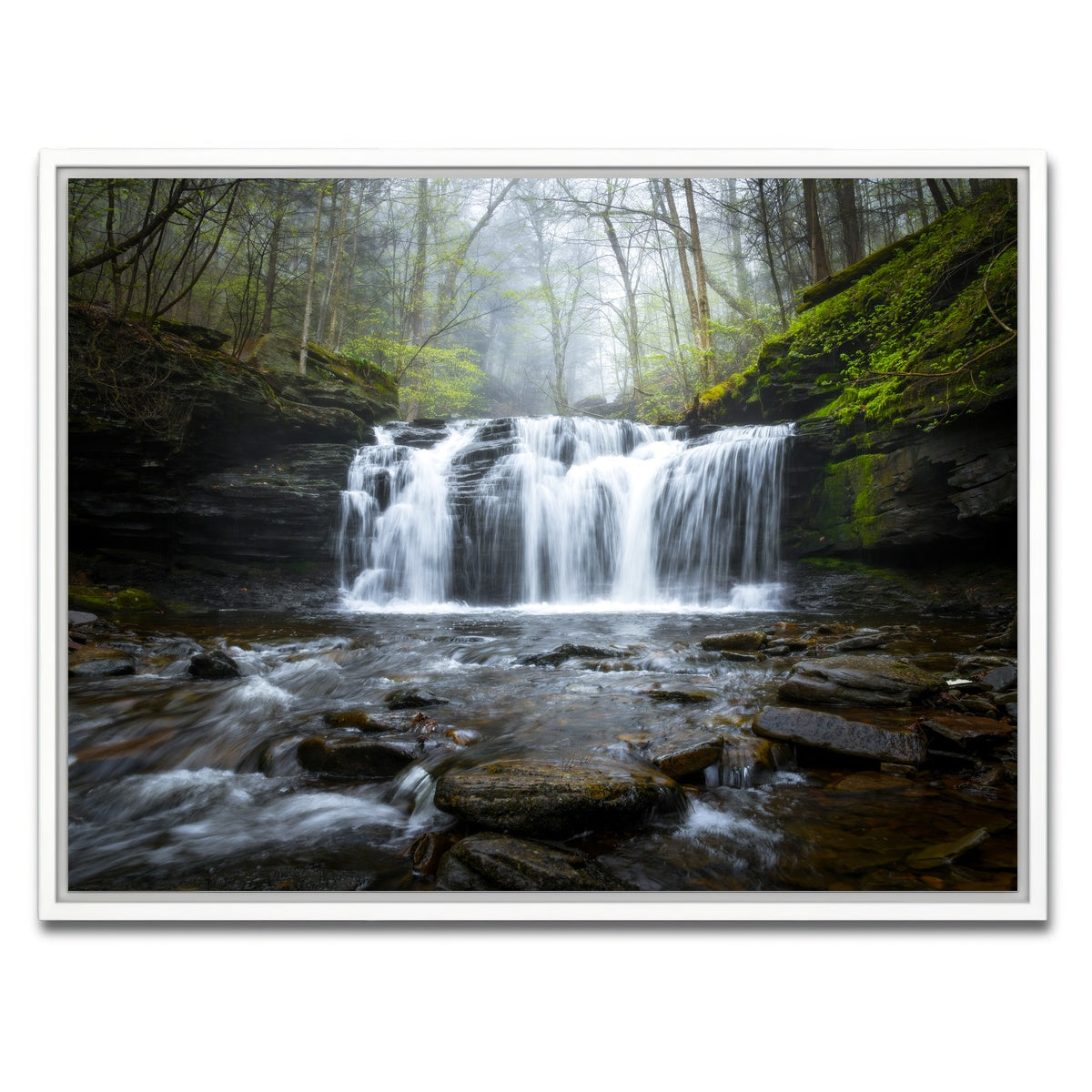 AUTO-MOCKUP WHITE | Green Serenity | 1 Piece | White Framed Canvas | group=4x3