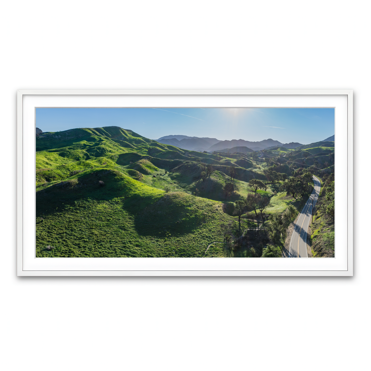 Framed Print 2x1 White