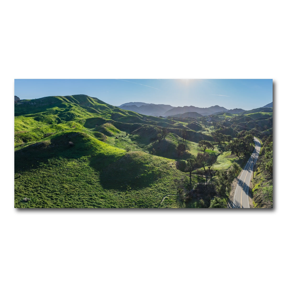 AUTO-MOCKUP WHITE | Green Southern California Hills | 1 Piece | Gallery Wrap Canvas | group=2x1