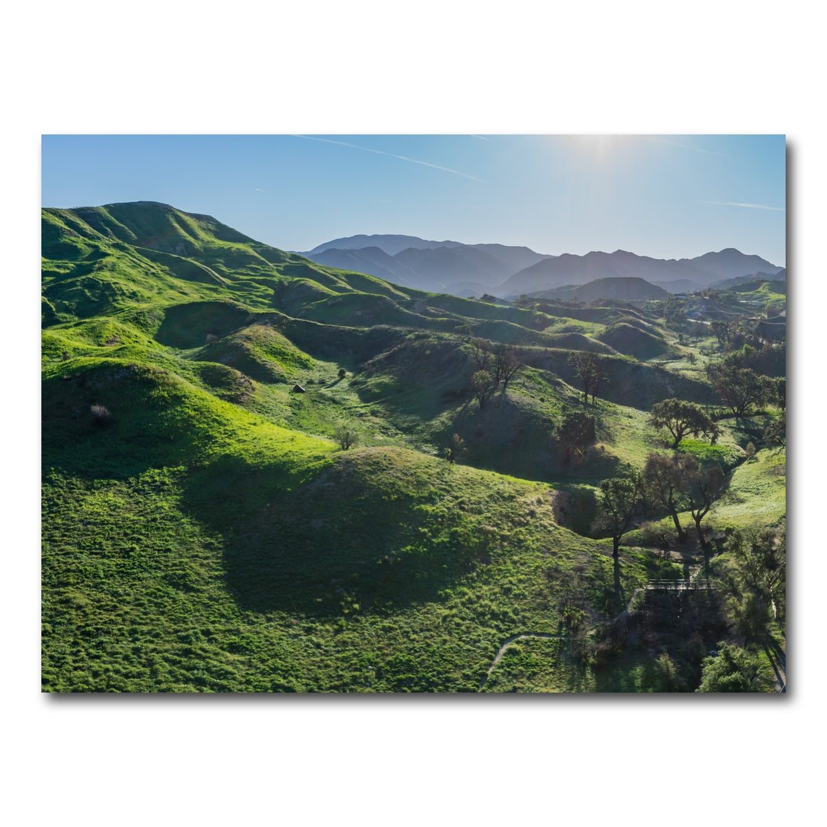 AUTO-MOCKUP WHITE | Green Southern California Hills | 1 Piece | Gallery Wrap Canvas | group=4x3