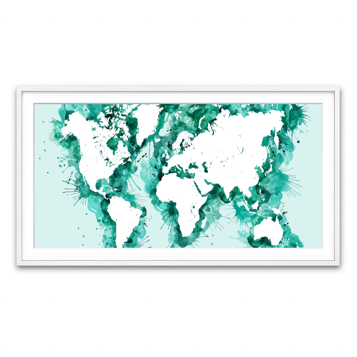 Framed Print 2x1 White