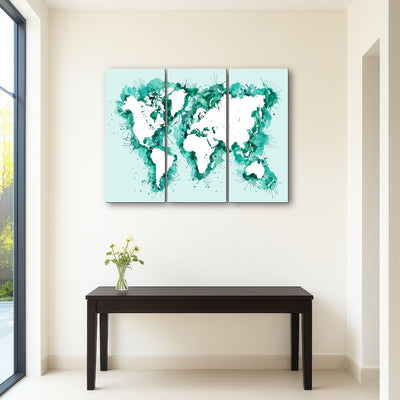 AUTO-MOCKUP ROOM | Green Splatter World Map