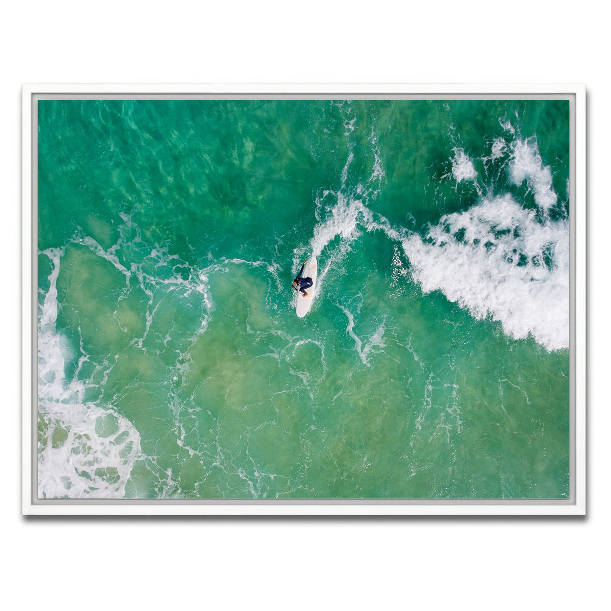 AUTO-MOCKUP WHITE | Green Surf | 1 Piece | White Framed Canvas | group=4x3