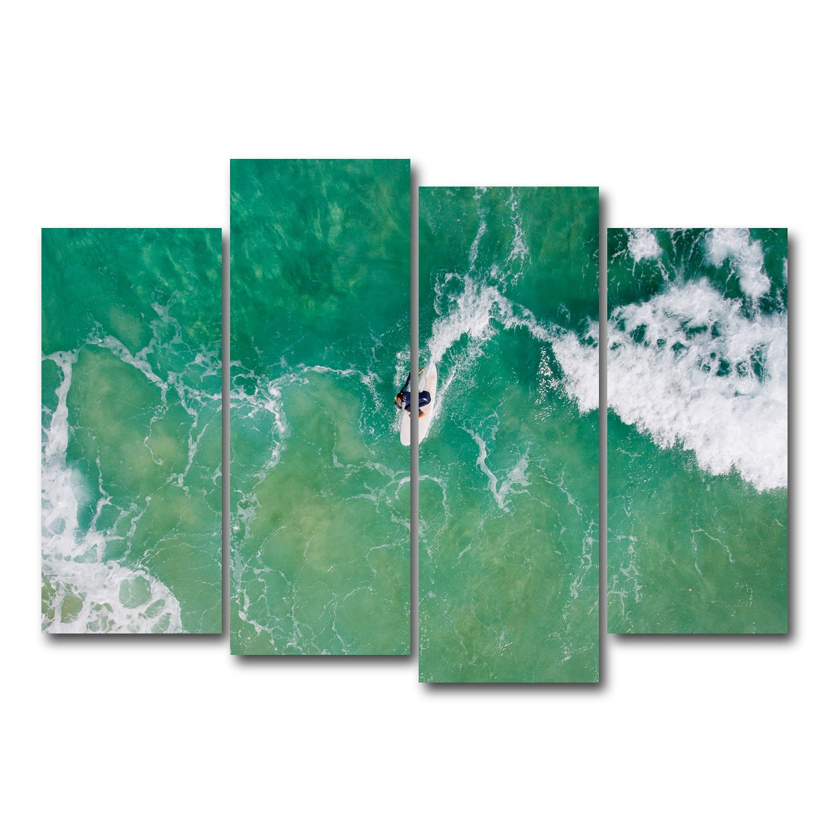 AUTO-MOCKUP WHITE | Green Surf | 4 Piece | Gallery Wrap Canvas | group=4_normal