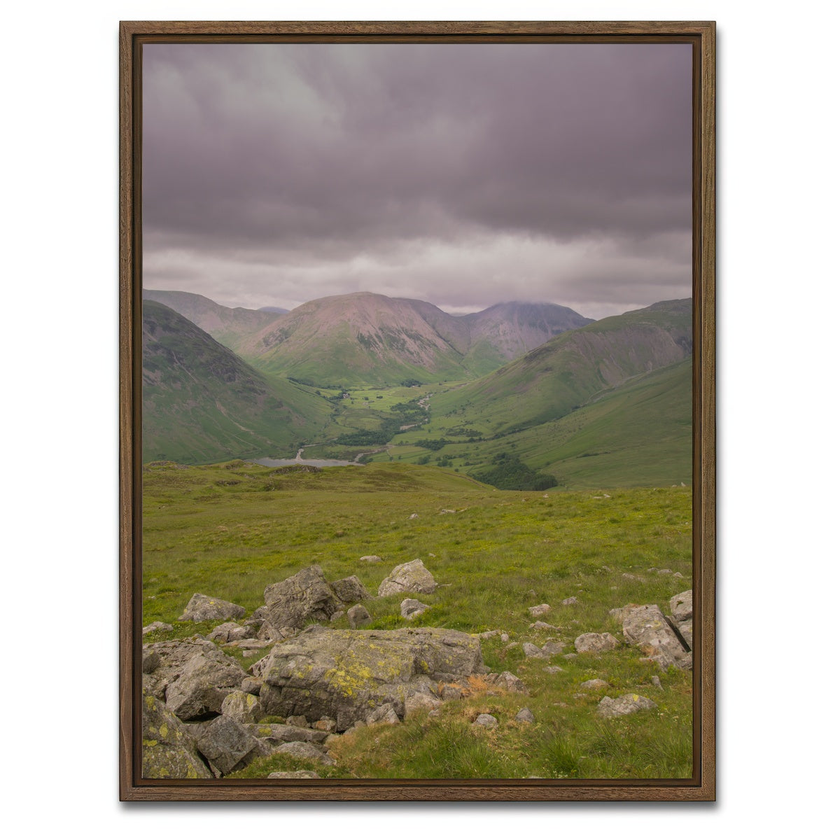 AUTO-MOCKUP WHITE | Green Valley | 1 Piece | Walnut Framed Canvas | group=3x4