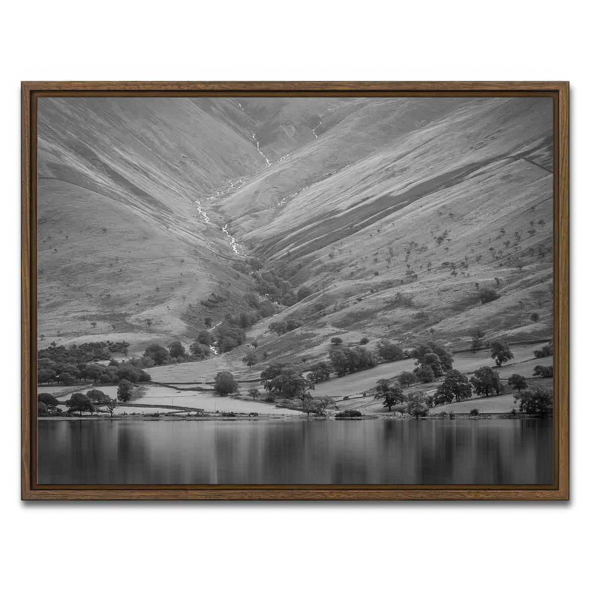 AUTO-MOCKUP WHITE | Grey Canyon | 1 Piece | Walnut Framed Canvas | group=4x3