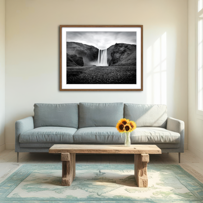 AUTO-MOCKUP ROOM | Grey Fall Wall Art