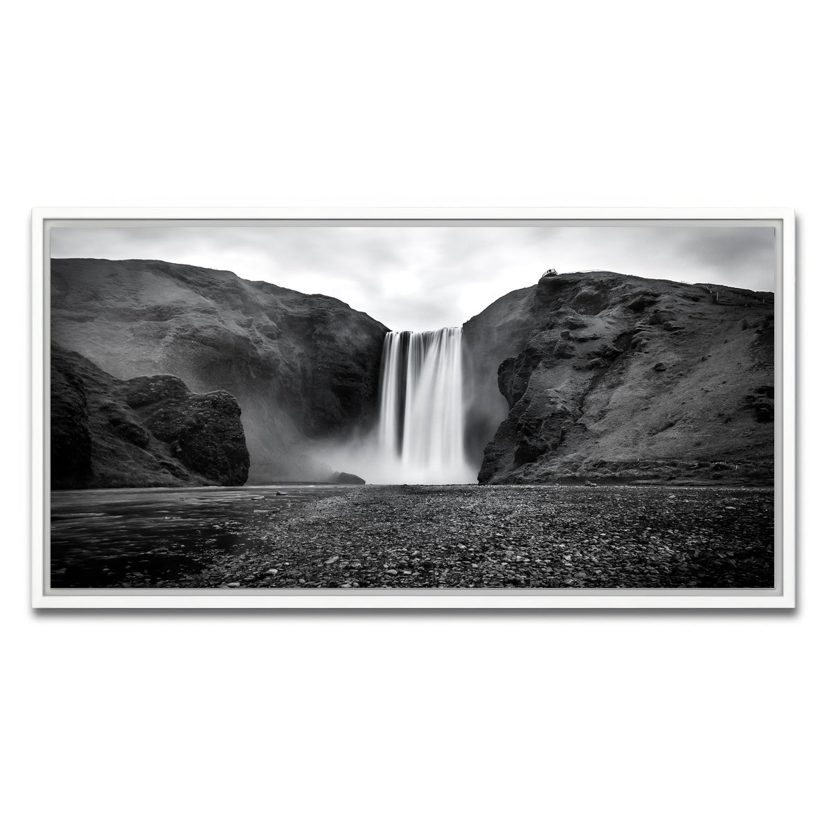 AUTO-MOCKUP WHITE | Grey Fall | 1 Piece | White Framed Canvas | group=2x1
