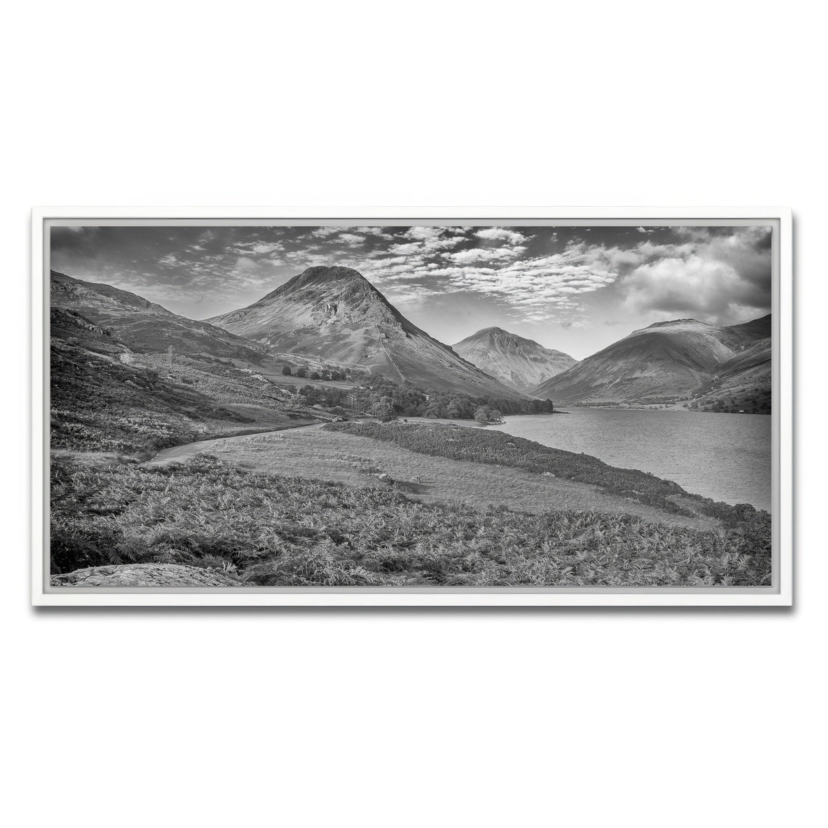 AUTO-MOCKUP WHITE | Grey Peaks | 1 Piece | White Framed Canvas | group=2x1