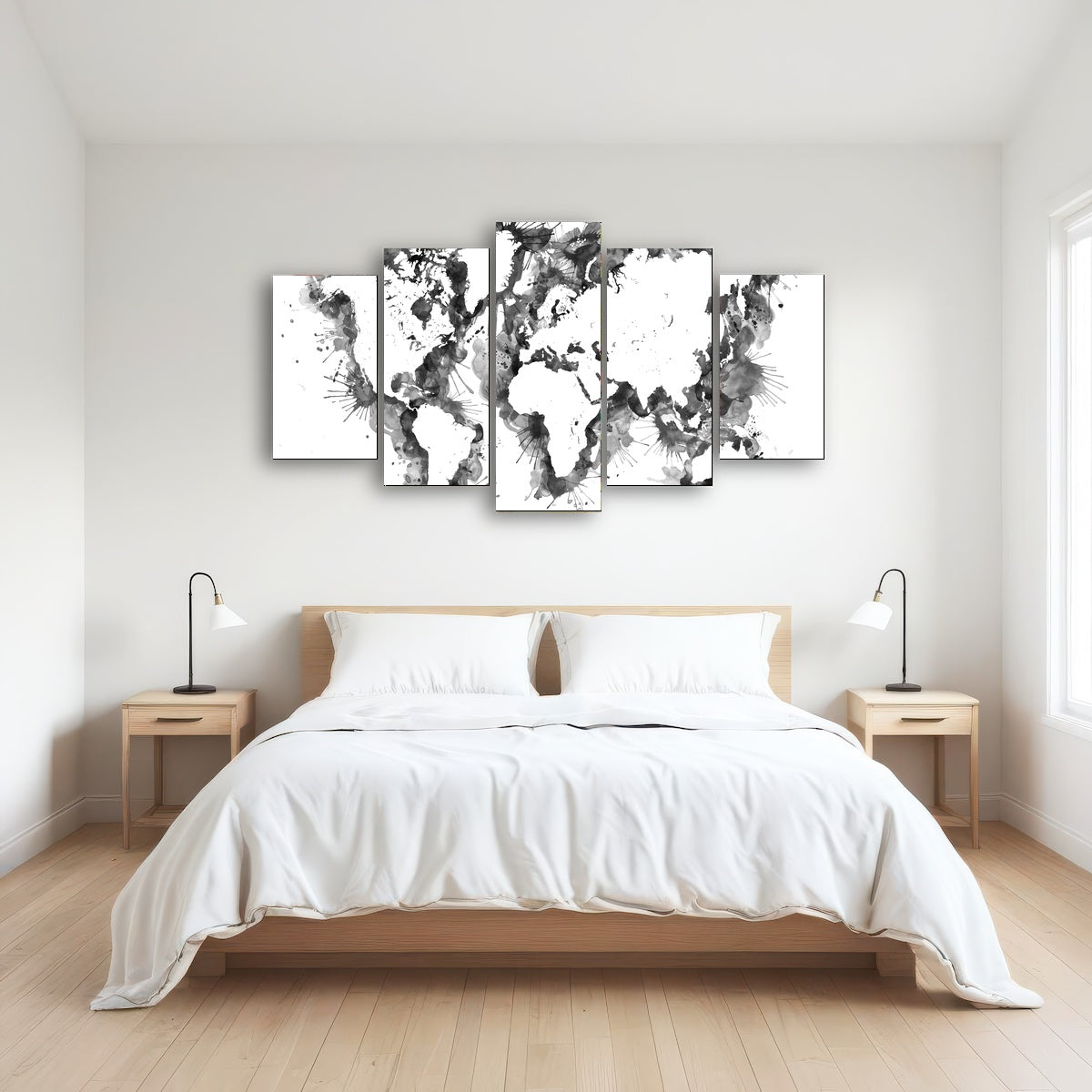 AUTO-MOCKUP ROOM | Grey Splatter World Map