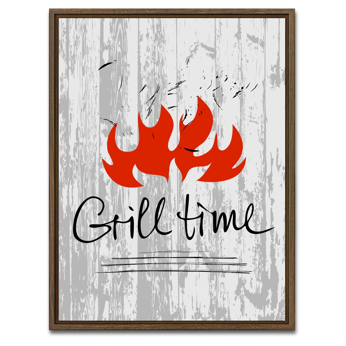 AUTO-MOCKUP WHITE | Grill Time | 1 Piece | Walnut Framed Canvas | group=3x4