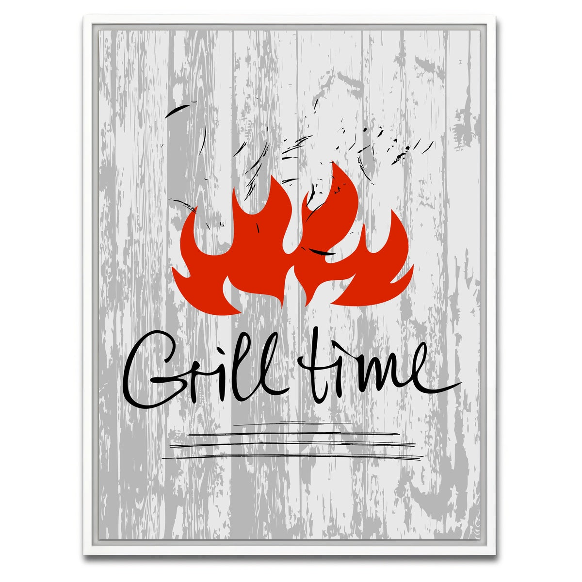 AUTO-MOCKUP WHITE | Grill Time | 1 Piece | White Framed Canvas | group=3x4
