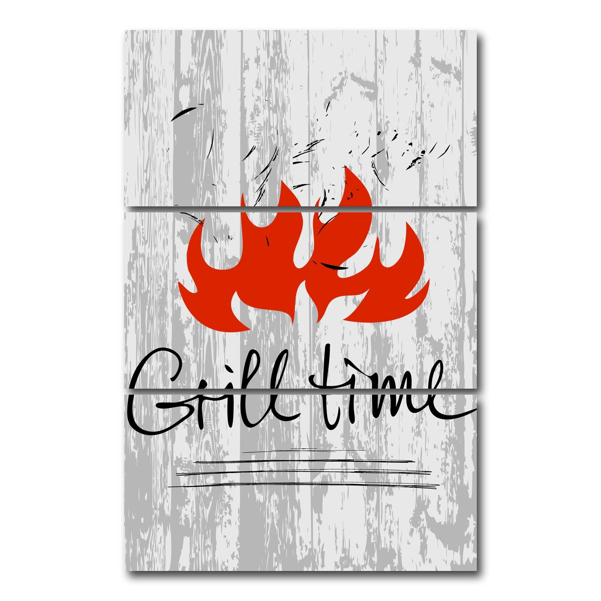 AUTO-MOCKUP WHITE | Grill Time | 3 Piece | Gallery Wrap Canvas | group=12x24_stacked
