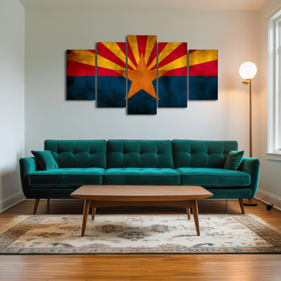 AUTO-MOCKUP ROOM | Grunge Arizona State Flag
