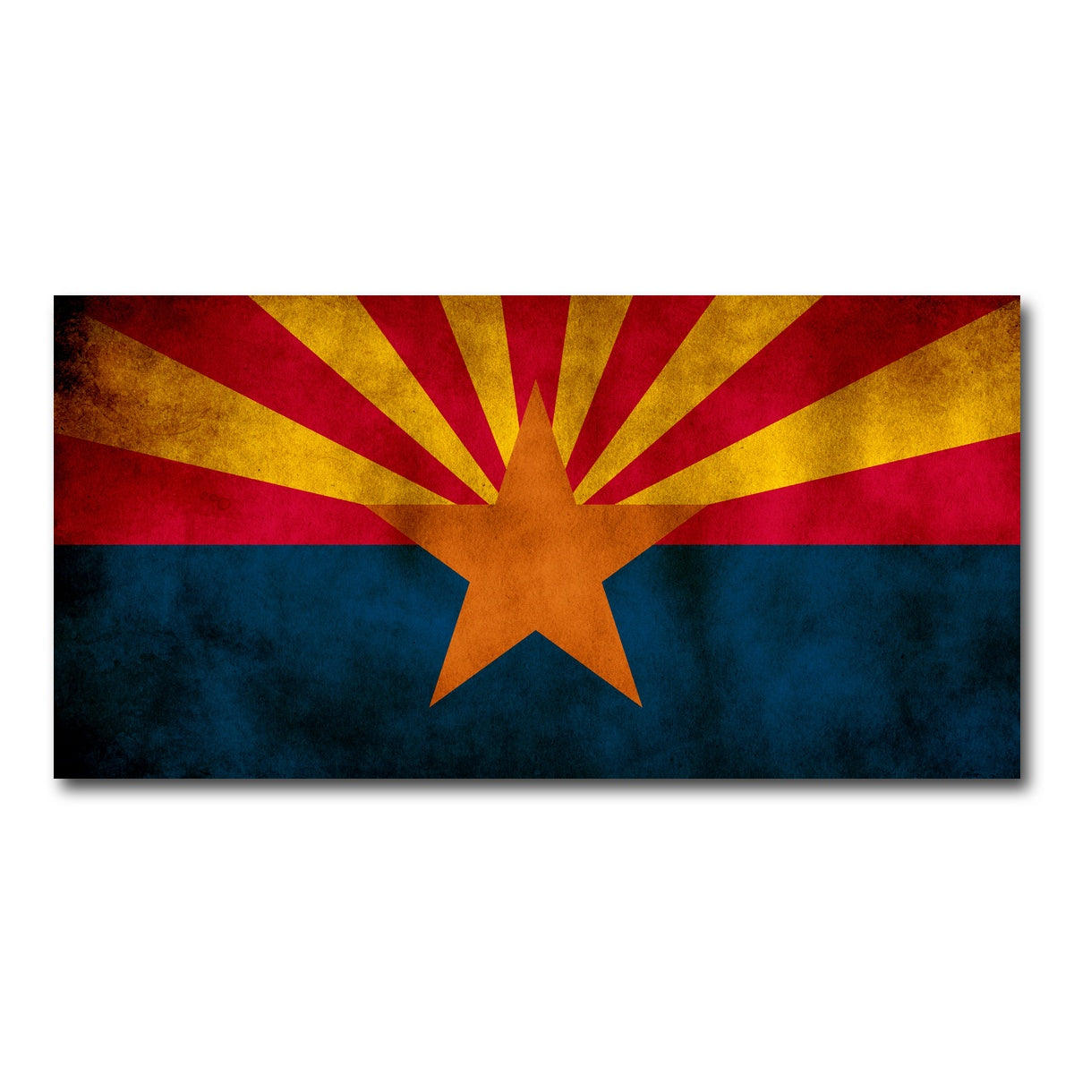 AUTO-MOCKUP WHITE | Grunge Arizona State Flag | 1 Piece | Gallery Wrap Canvas | group=2x1