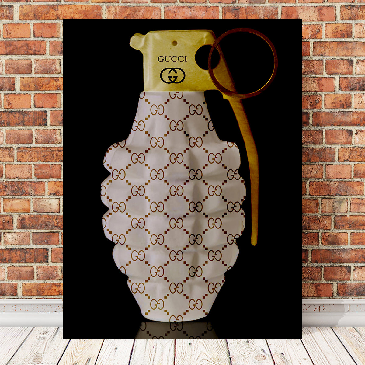Gucci Gold Grenade Wall Art