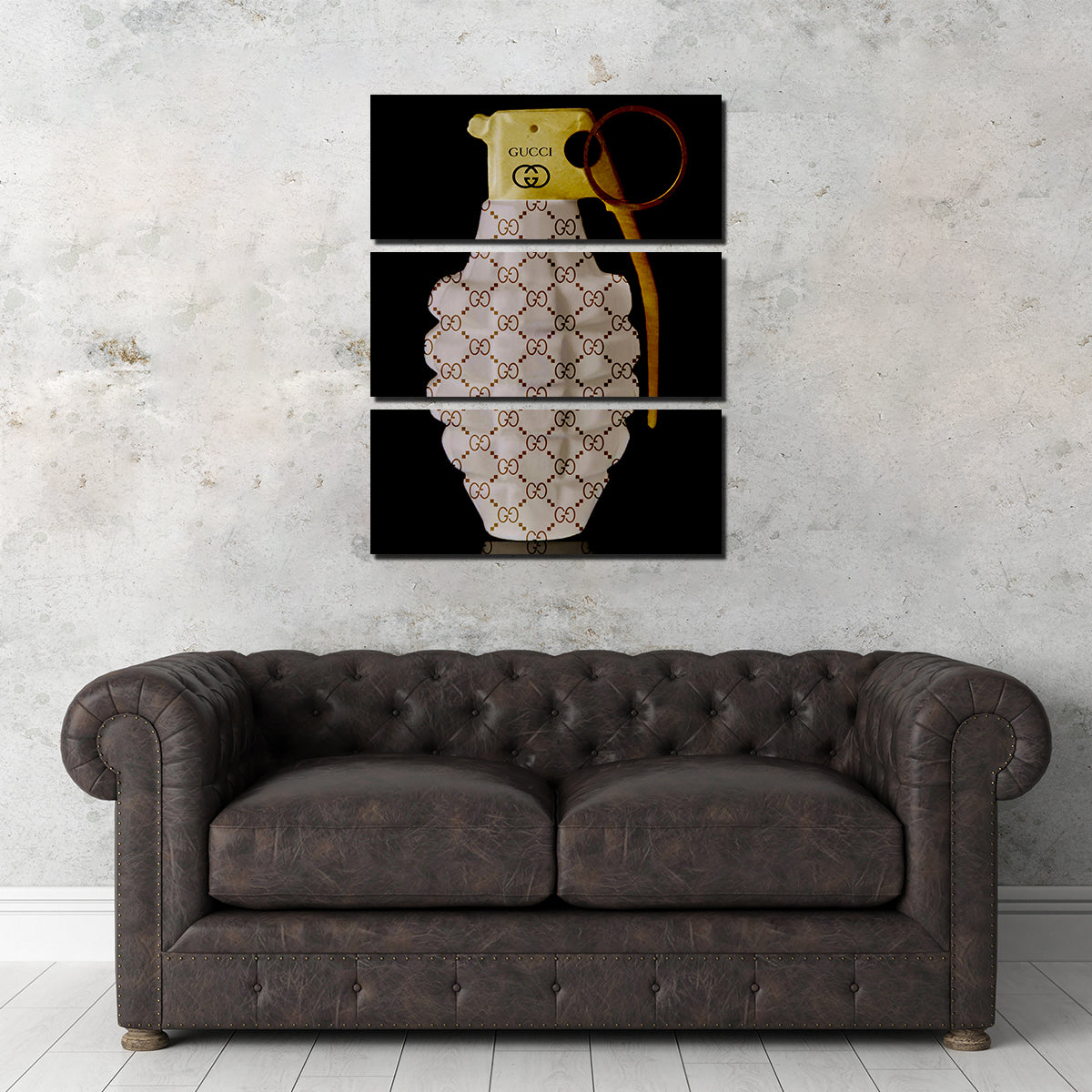 Gucci Gold Grenade Wall Art
