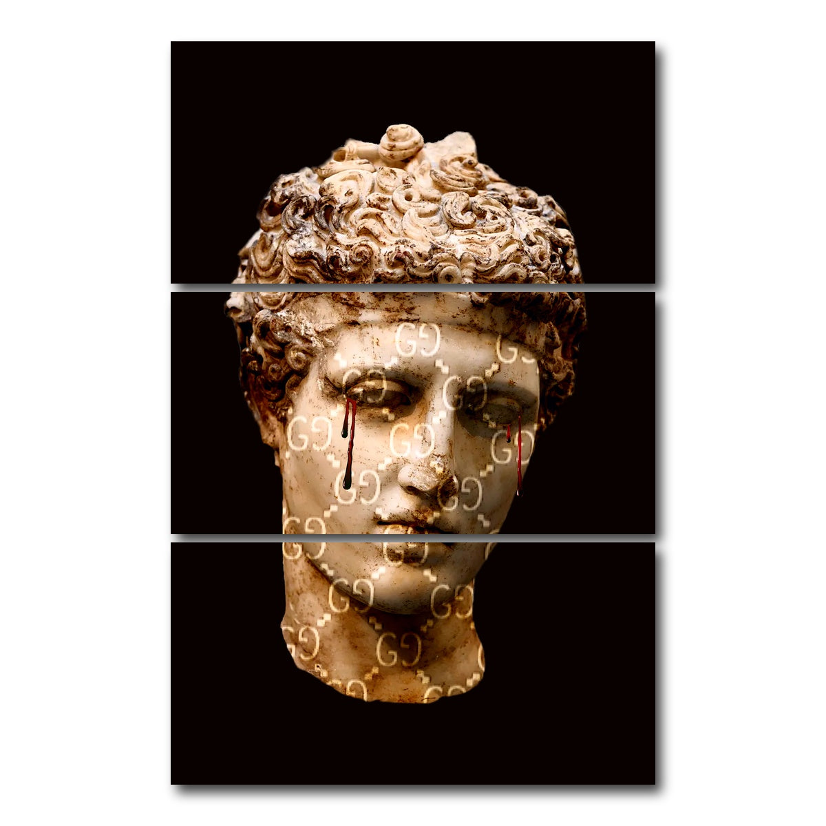 AUTO-MOCKUP WHITE | Gucci Tears | 3 Piece | Gallery Wrap Canvas | group=12x24_stacked