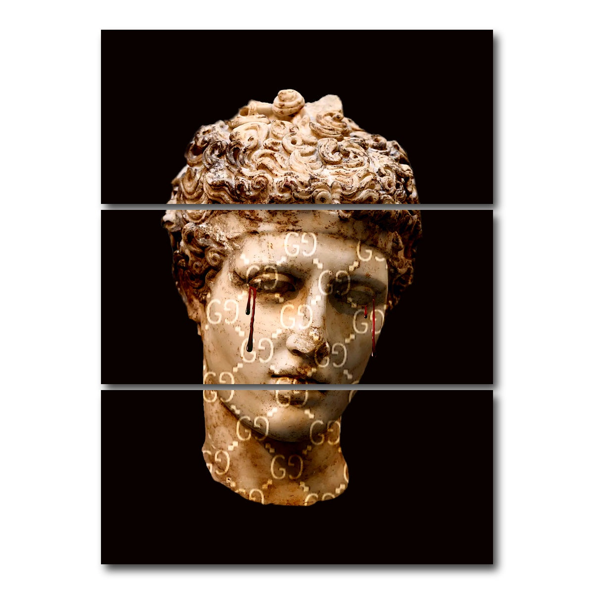 AUTO-MOCKUP WHITE | Gucci Tears | 3 Piece | Gallery Wrap Canvas | group=8x18_stacked