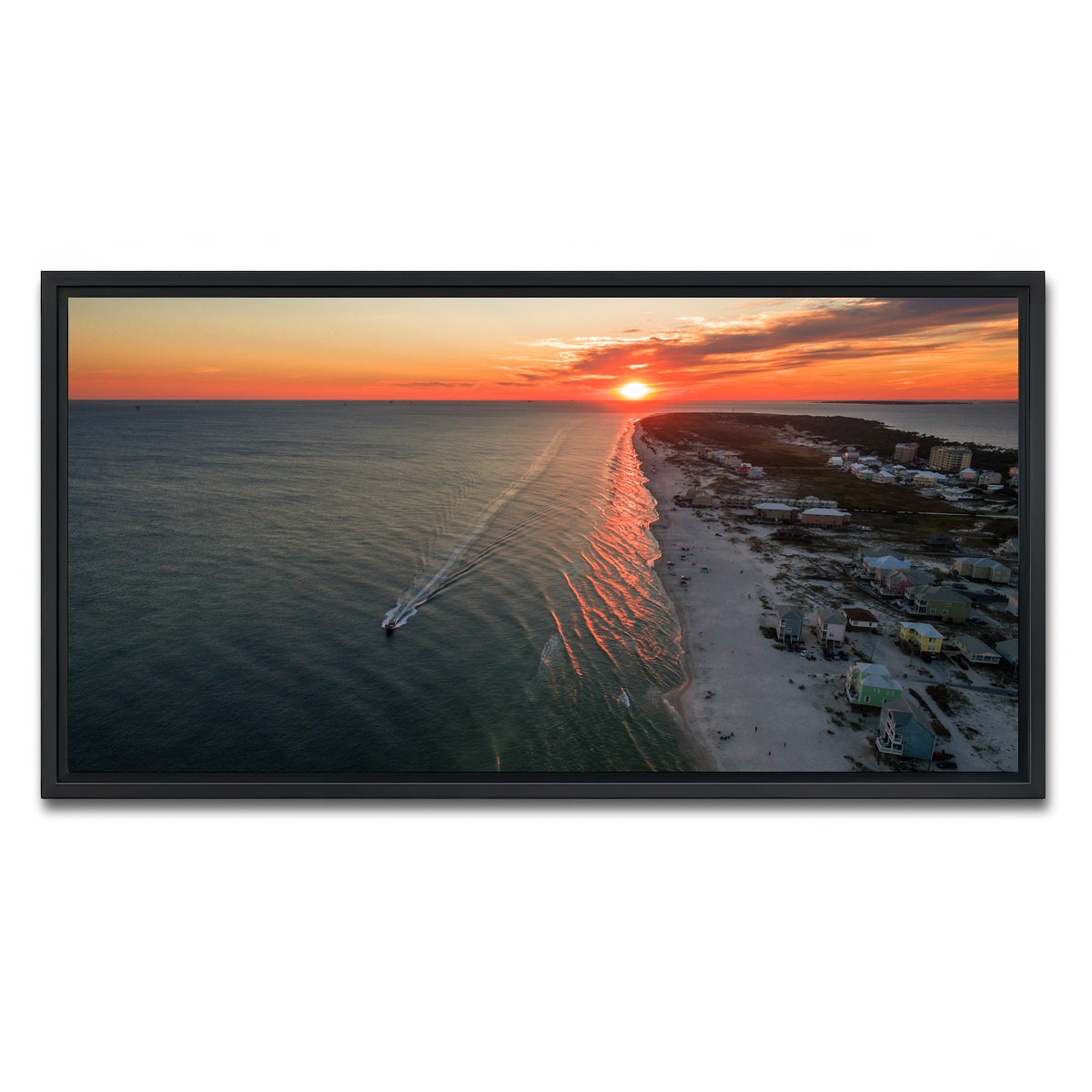 AUTO-MOCKUP WHITE | Gulf Shores - Fort Morgan | 1 Piece | Black Framed Canvas | group=2x1