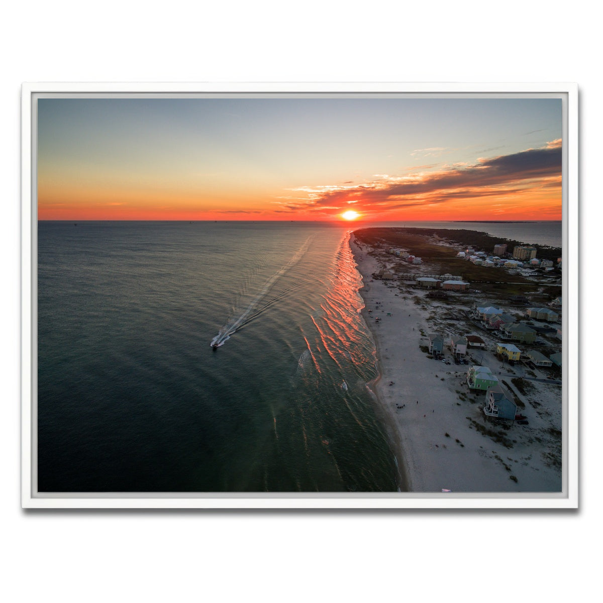 AUTO-MOCKUP WHITE | Gulf Shores - Fort Morgan | 1 Piece | White Framed Canvas | group=4x3