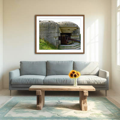 AUTO-MOCKUP ROOM | Gun Battery Normandy Beachhead Wall Art