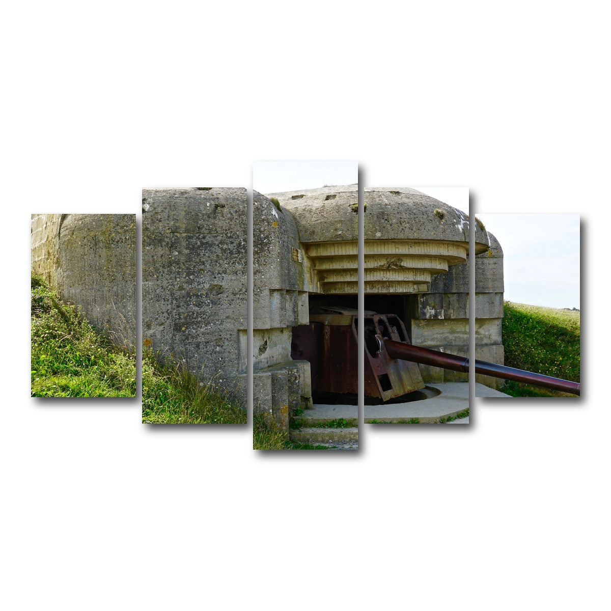 AUTO-MOCKUP WHITE | Gun Battery Normandy Beachhead | 5 Piece | Gallery Wrap Canvas | group=5_normal