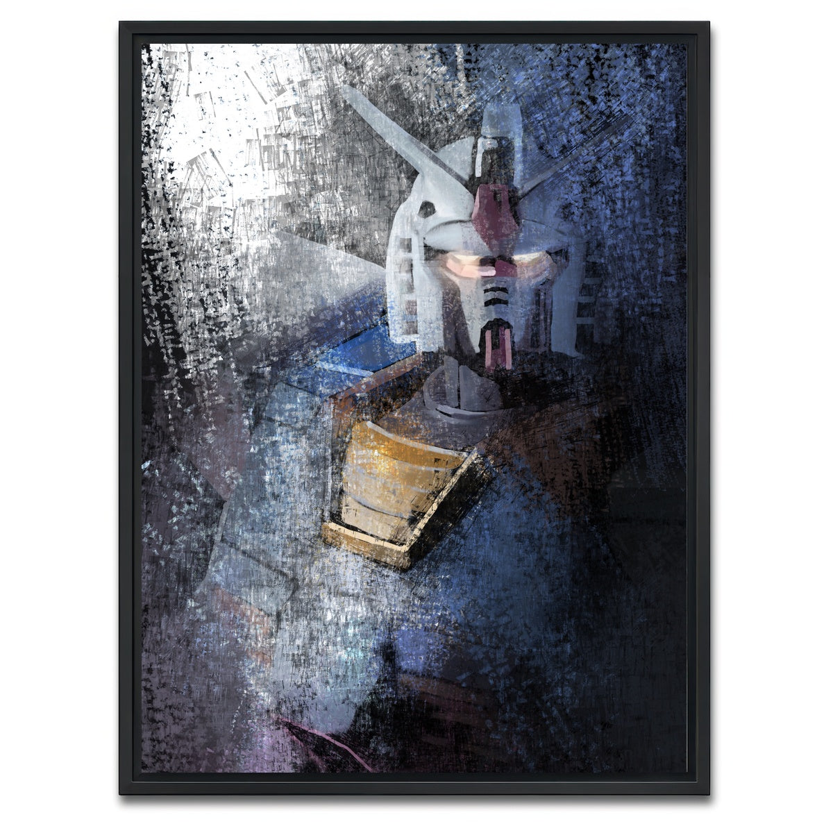 AUTO-MOCKUP WHITE | Gundam blue | 1 Piece | Black Framed Canvas | group=3x4