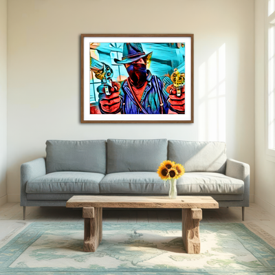 AUTO-MOCKUP ROOM | Gunslinger Morgan Wall Art