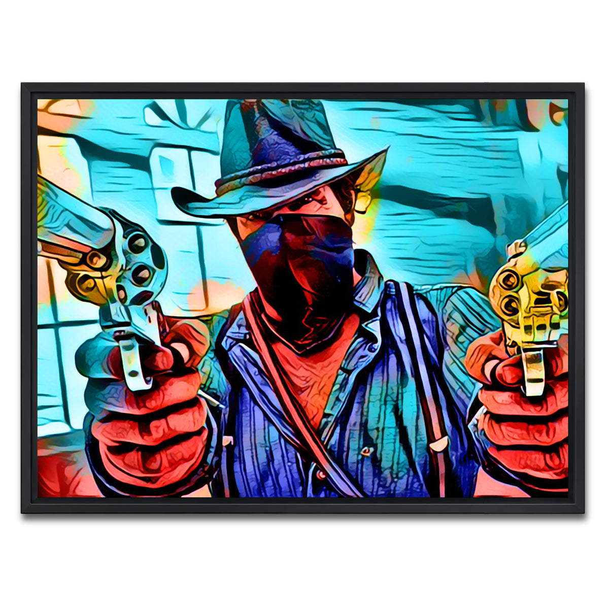AUTO-MOCKUP WHITE | Gunslinger Morgan | 1 Piece | Black Framed Canvas | group=4x3