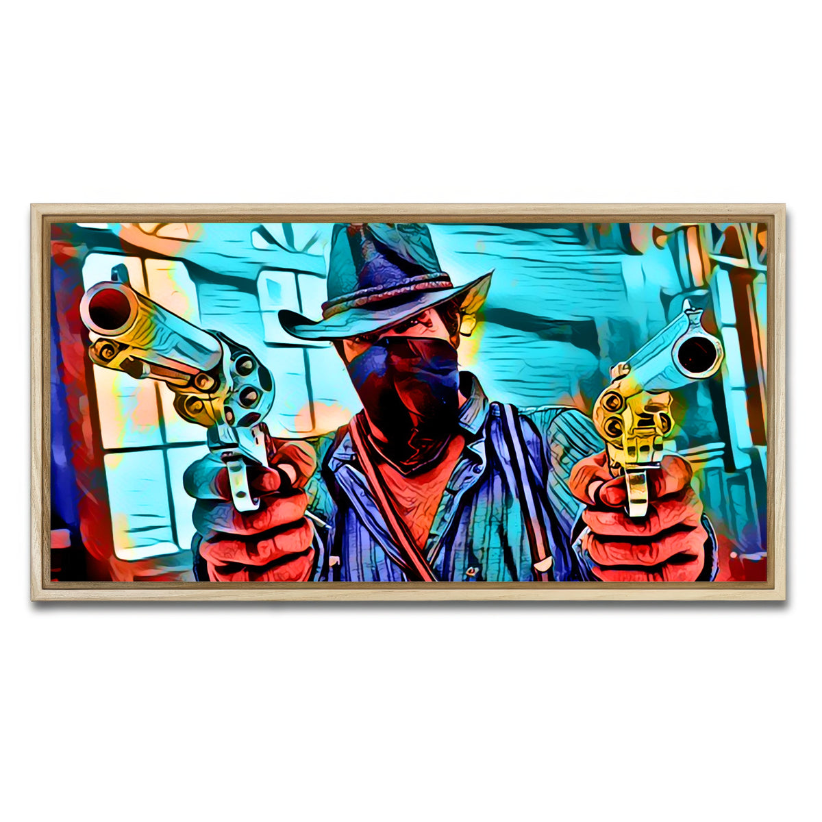 AUTO-MOCKUP WHITE | Gunslinger Morgan | 1 Piece | Natural Framed Canvas | group=2x1