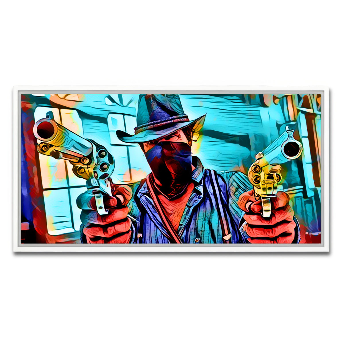 AUTO-MOCKUP WHITE | Gunslinger Morgan | 1 Piece | White Framed Canvas | group=2x1