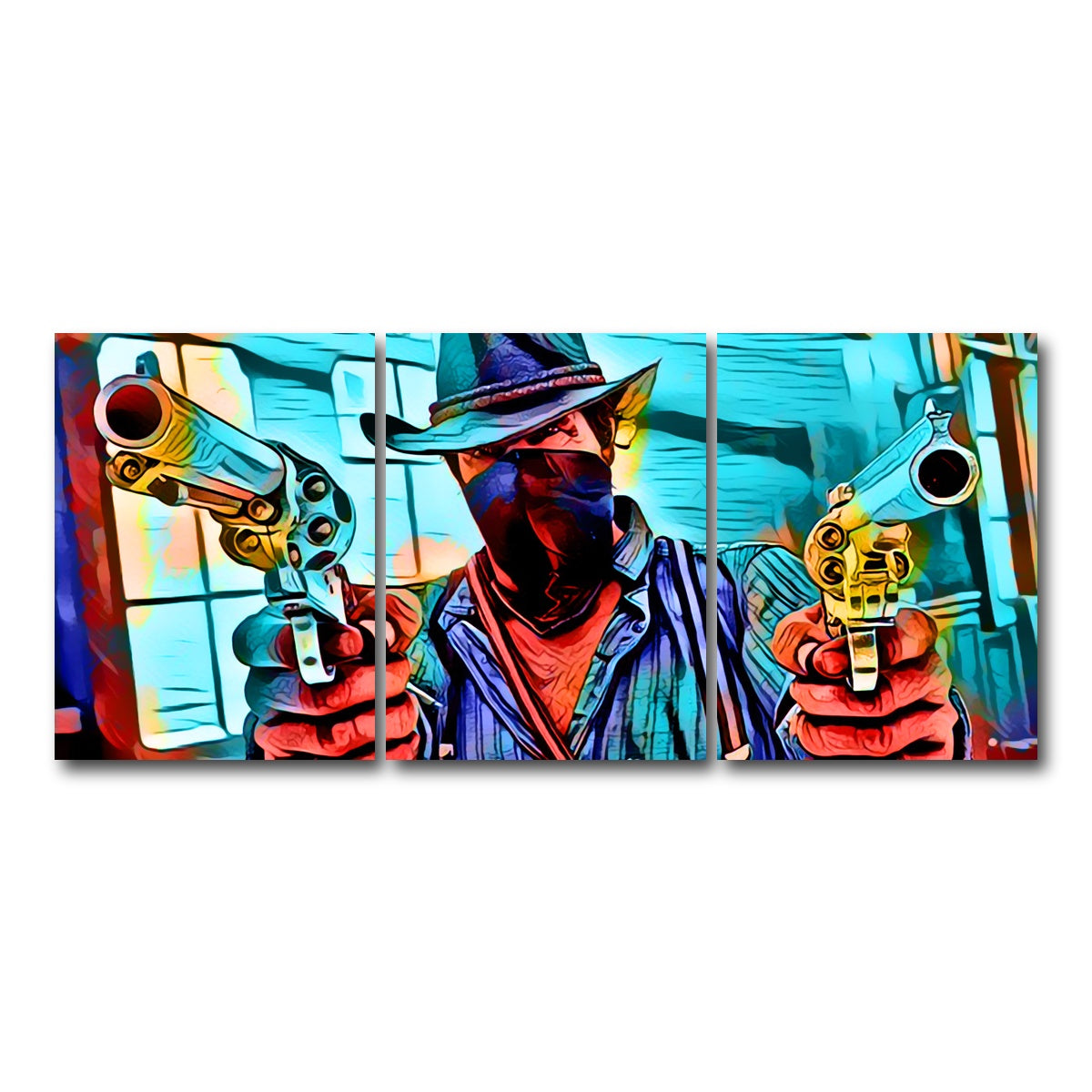 AUTO-MOCKUP WHITE | Gunslinger Morgan | 3 Piece | Gallery Wrap Canvas | group=18x24