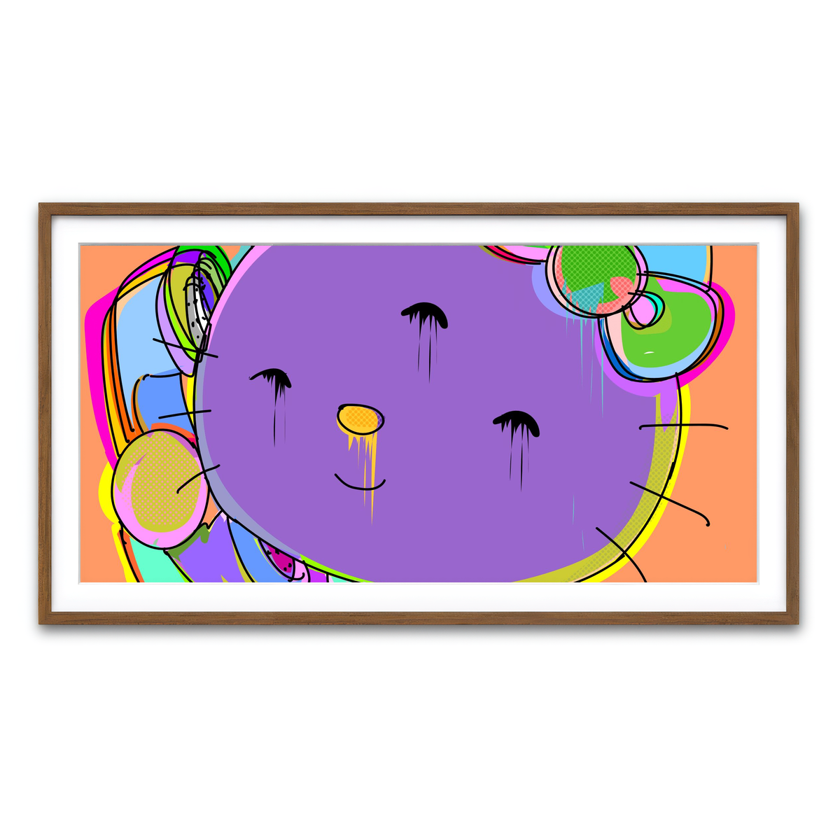 Framed Print 2x1 Walnut