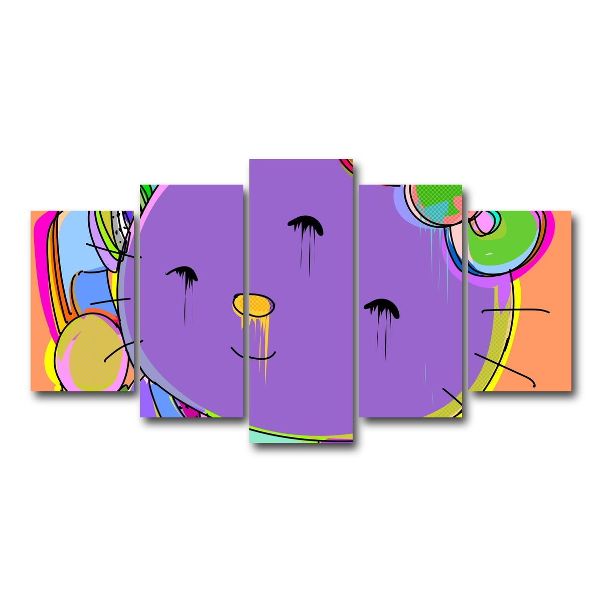 AUTO-MOCKUP WHITE | HELLO KITTY | 5 Piece | Gallery Wrap Canvas | group=5_normal